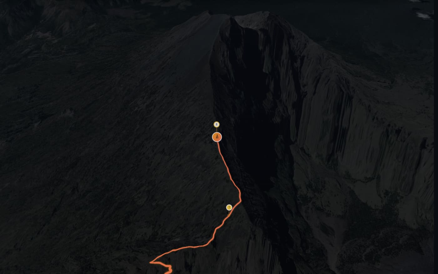 Film still: Night ascent