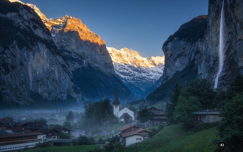 The Lauterbrunnen valley in the Bernese Oberland