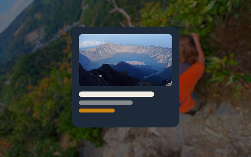 A chat message with a preview card showing a photo