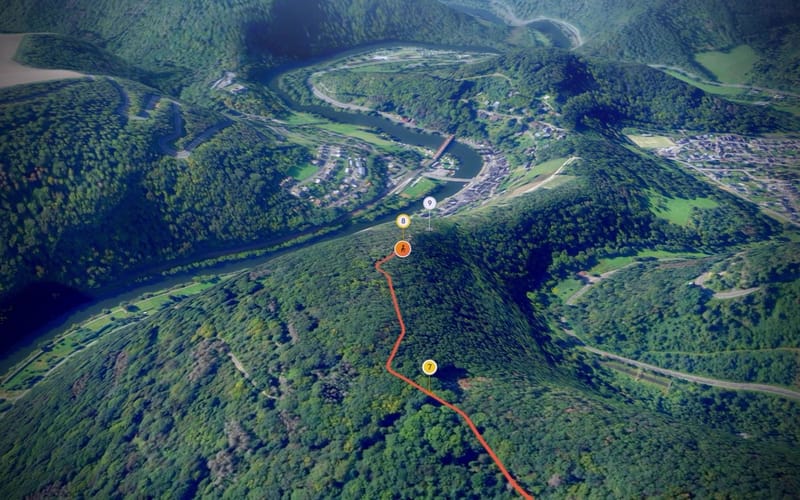 Frame from a film over the Lahn valley